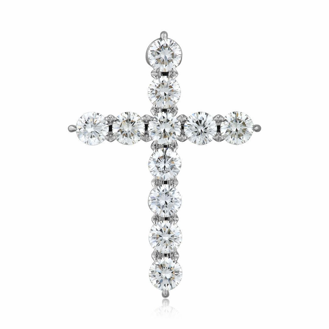 Крест из белого золота с бриллиантами, арт. 54234 из коллекции LA ...