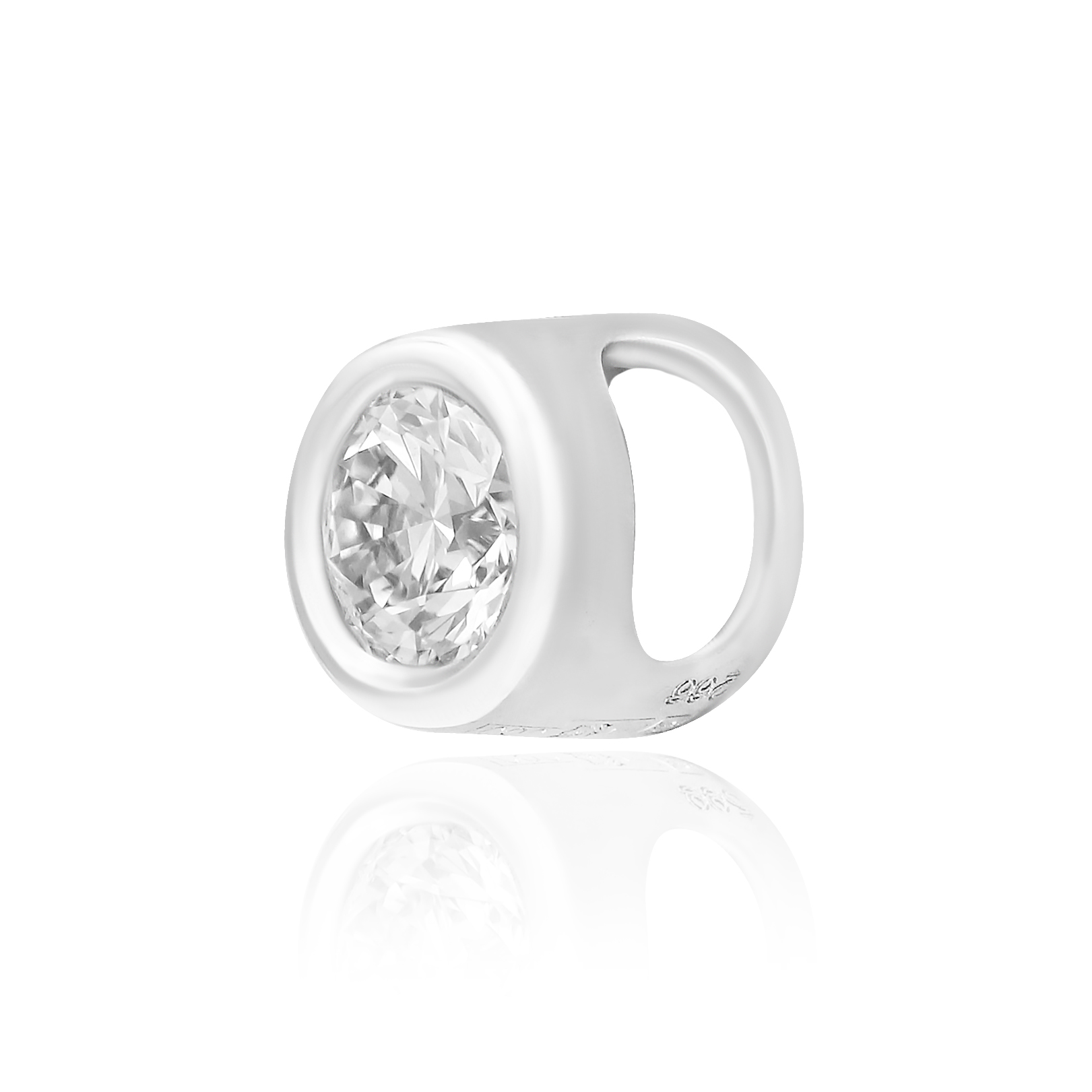 Подвеска из белого золота с бриллиантом, арт. 54356 из коллекции ...