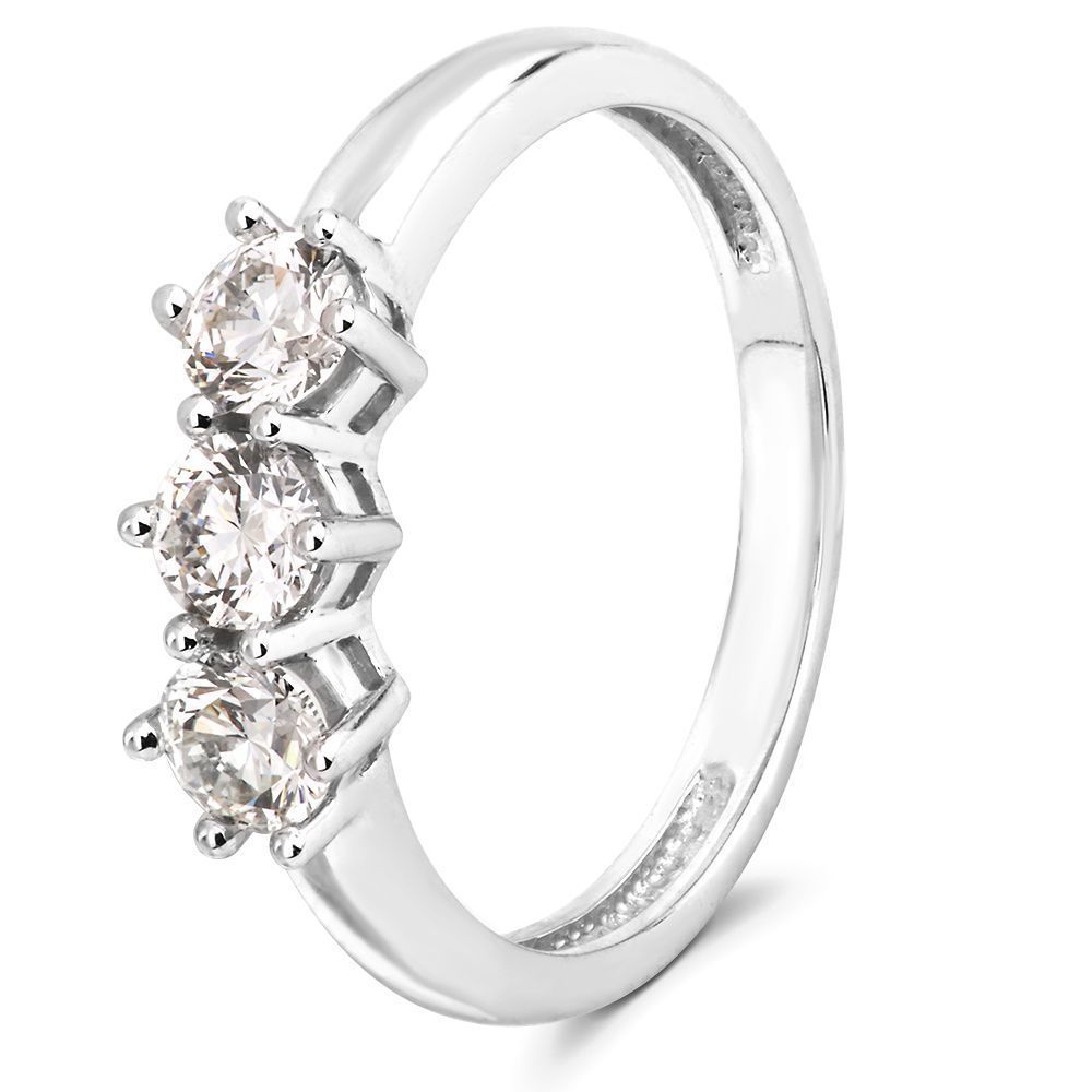 Кольцо из белого золота с бриллиантами