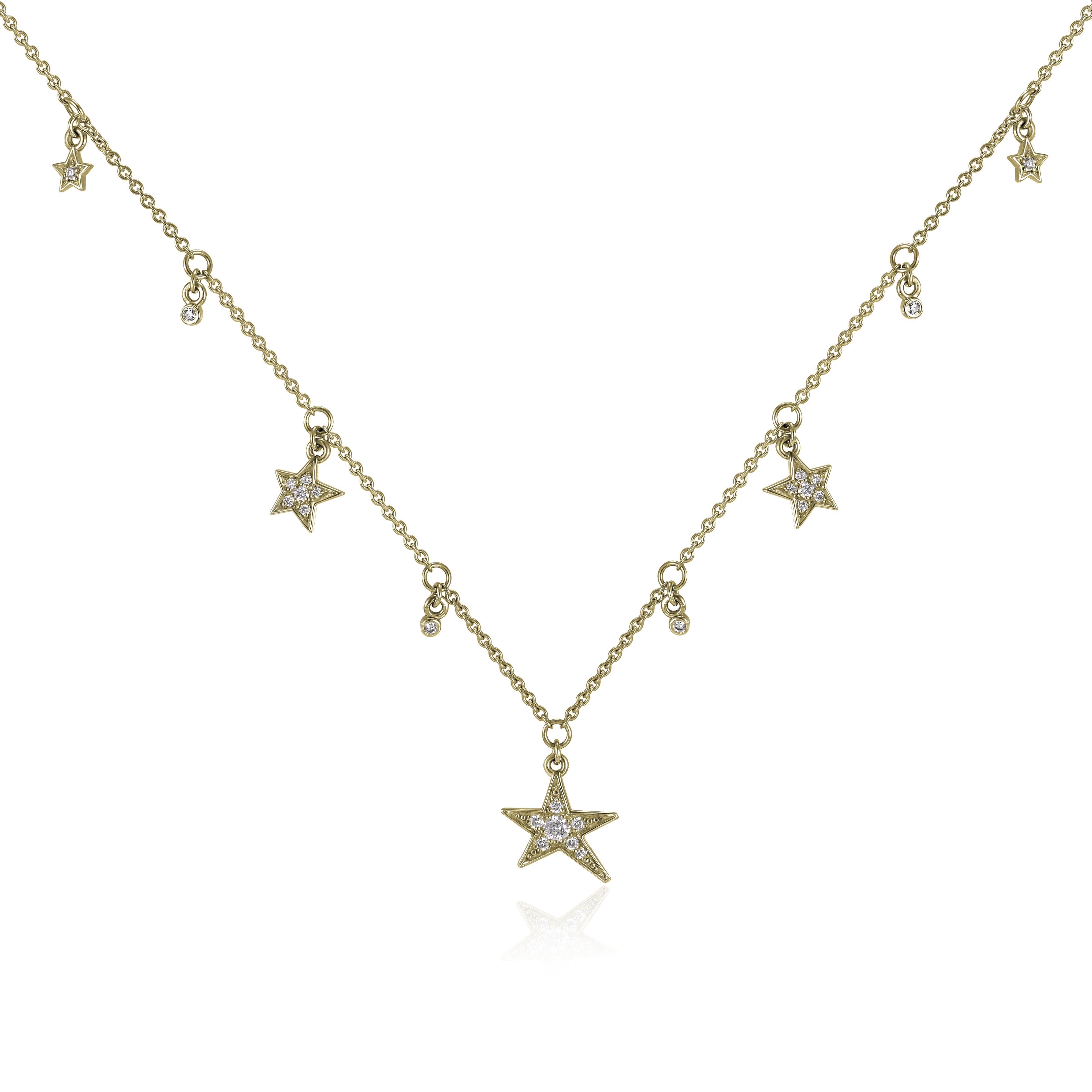 Колье из желтого золота с бриллиантами