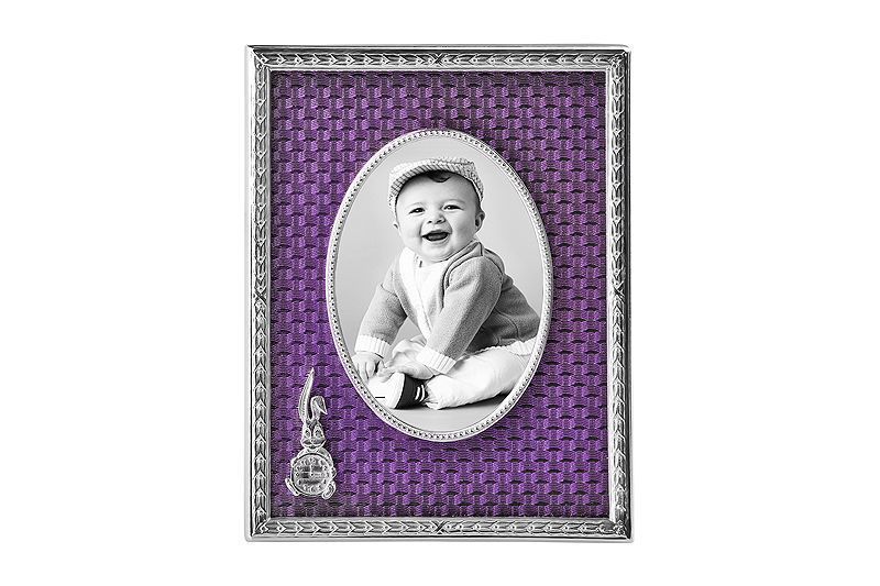 Рамка для фото детская из латуни с ювелирным стеклом