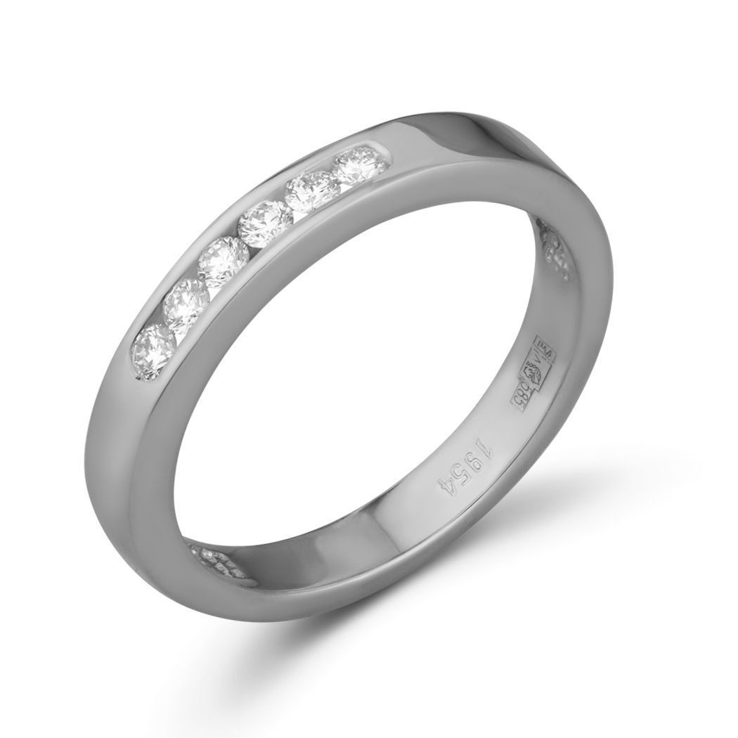 Кольцо из белого золота с бриллиантами