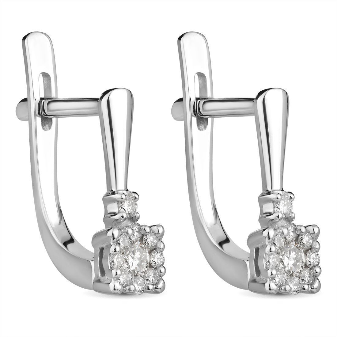 Серьги из белого золота с бриллиантами