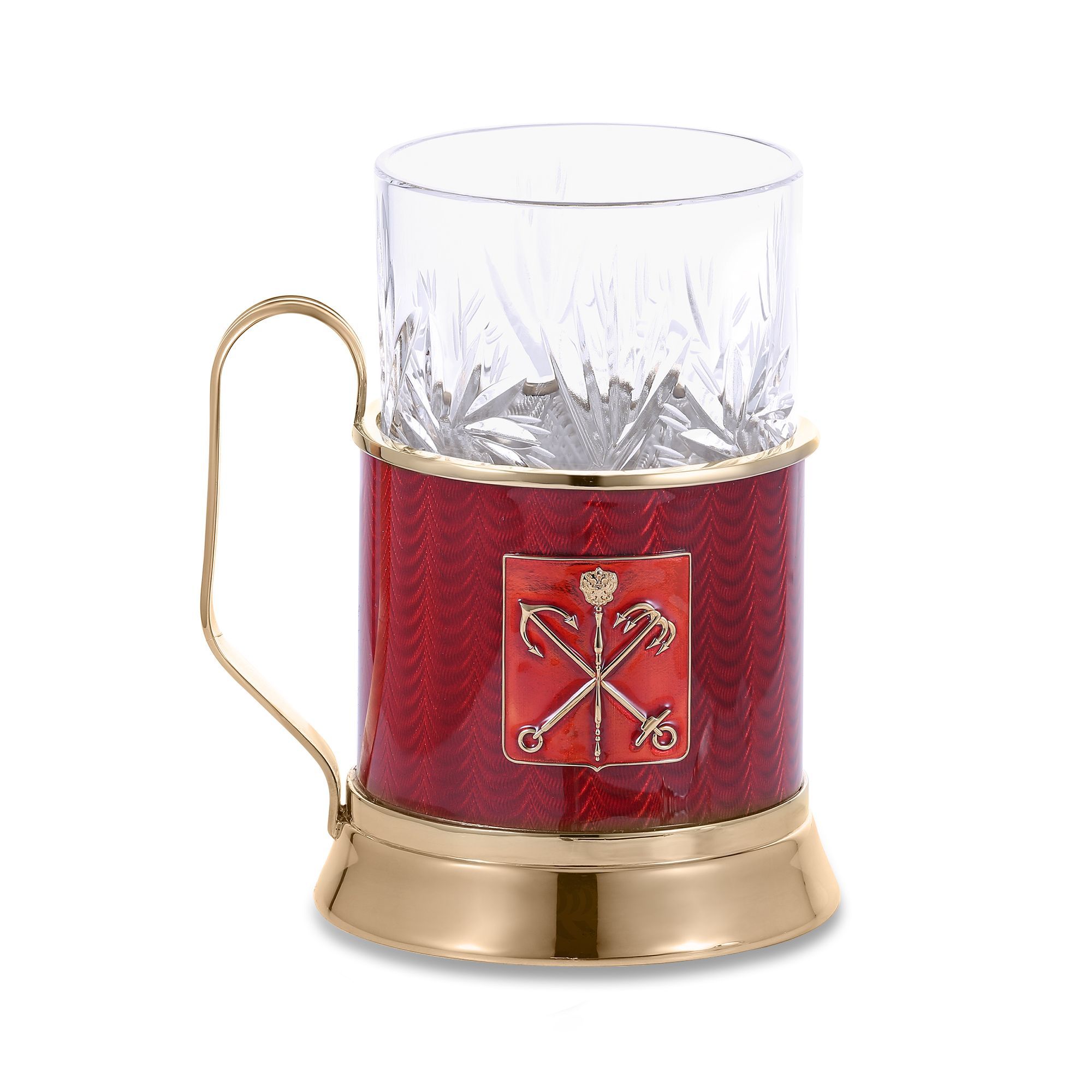 Подстаканник «Герб Санкт-Петербрга» из серебра