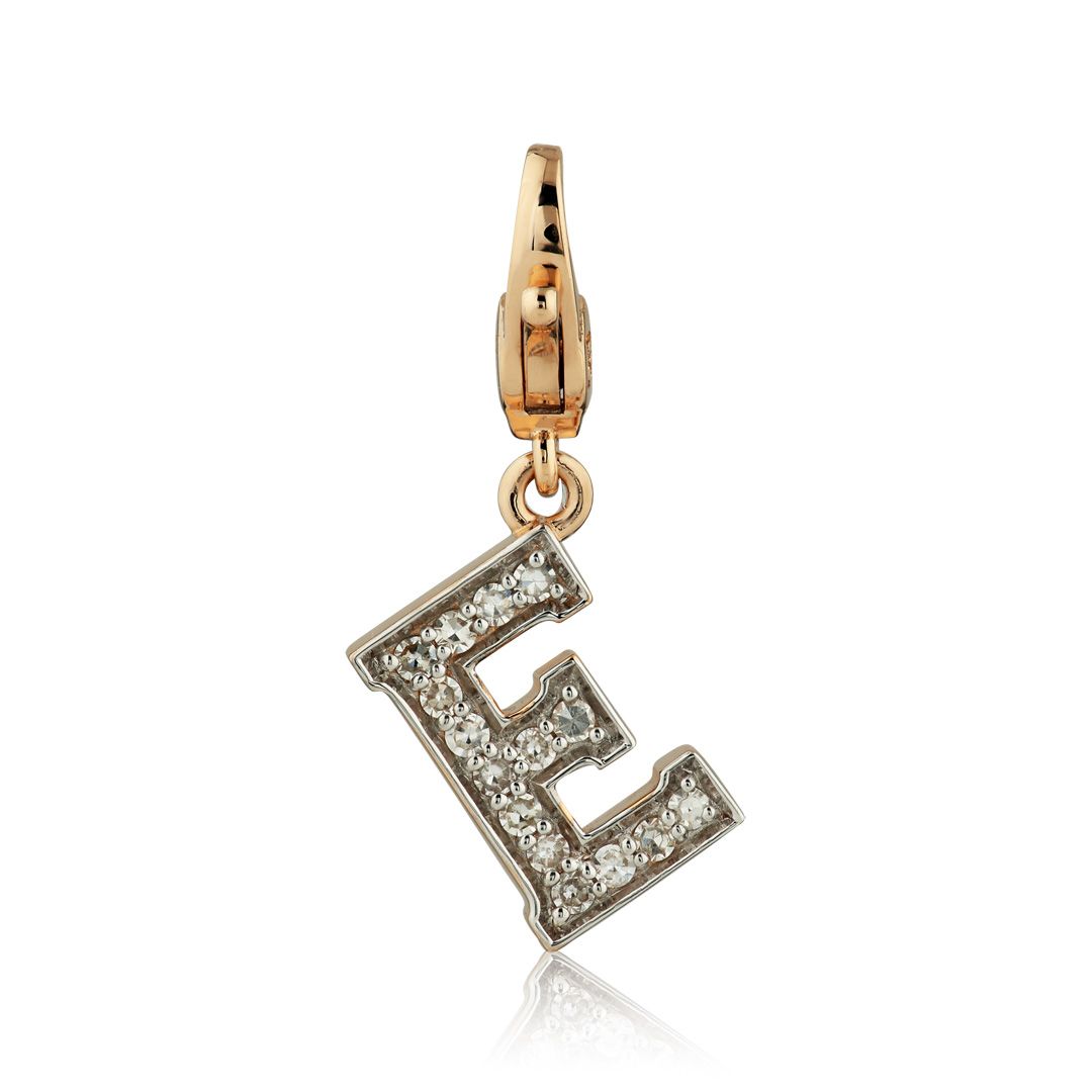 Подвеска из красного золота с бриллиантами