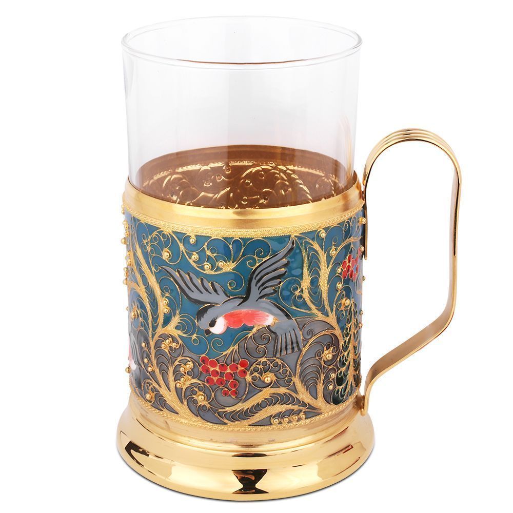 Подстаканник из серебра и меди