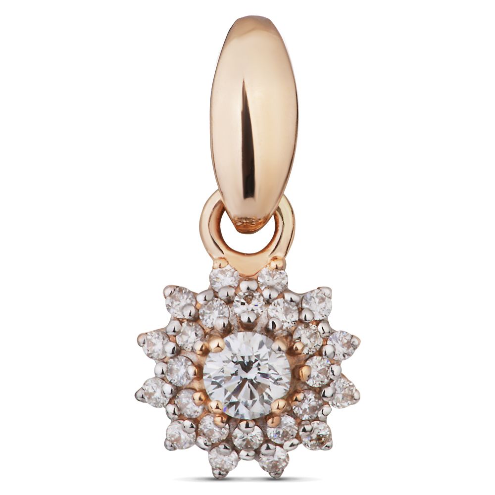 Подвеска из красного золота с бриллиантами