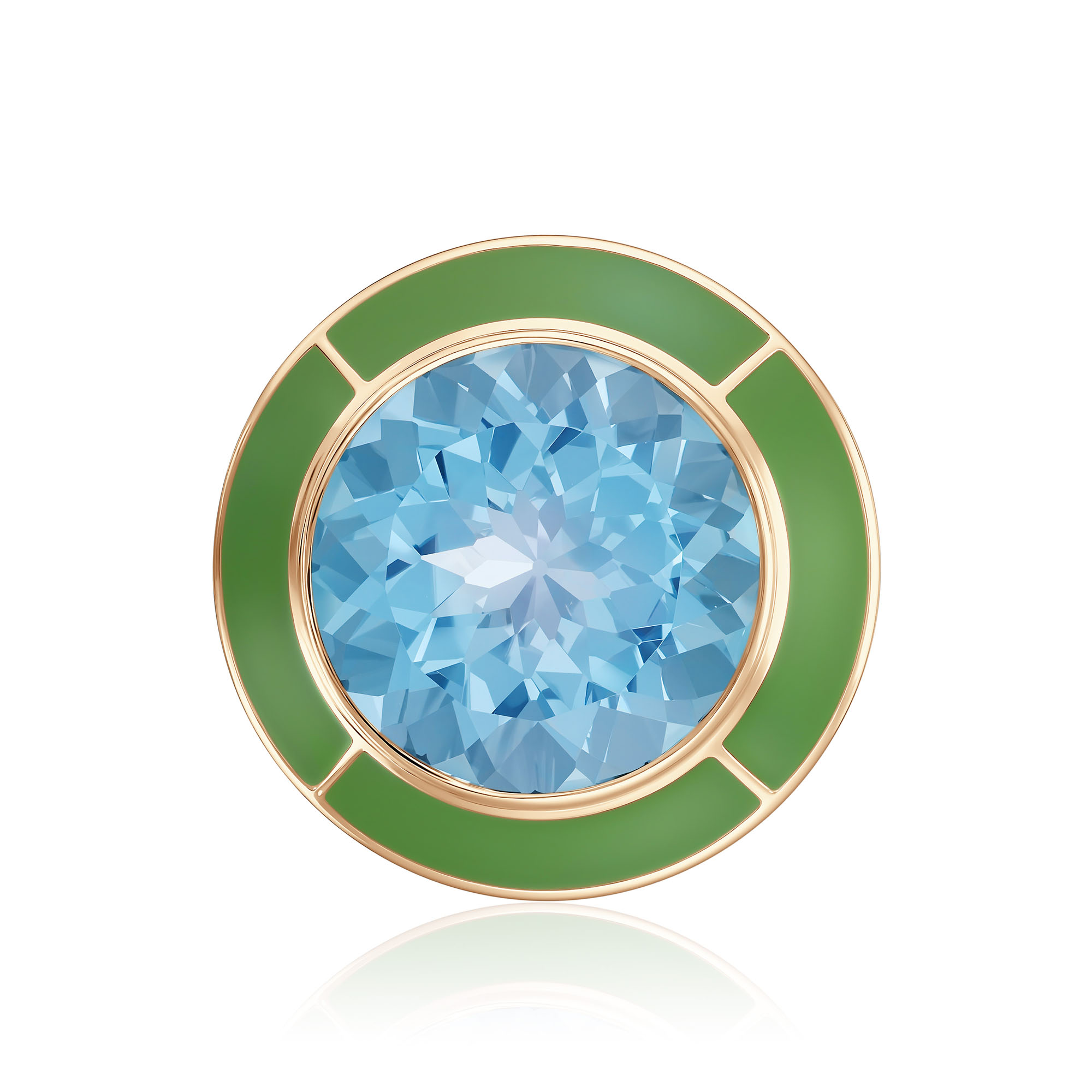 Подвеска из желтого золота с топазом