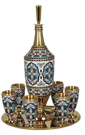 Набор для ликера из серебра