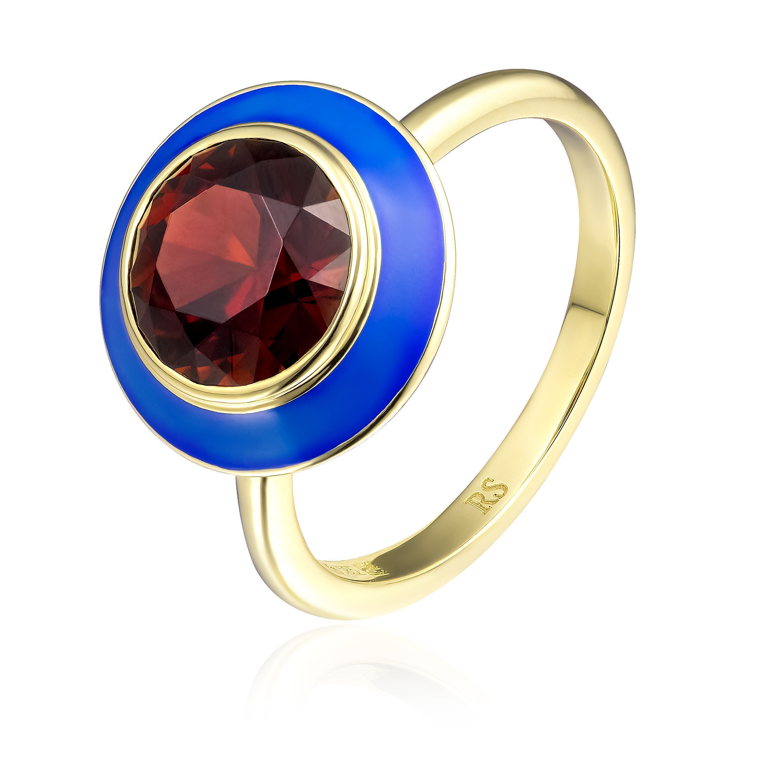 Кольцо из желтого золота с альмандином