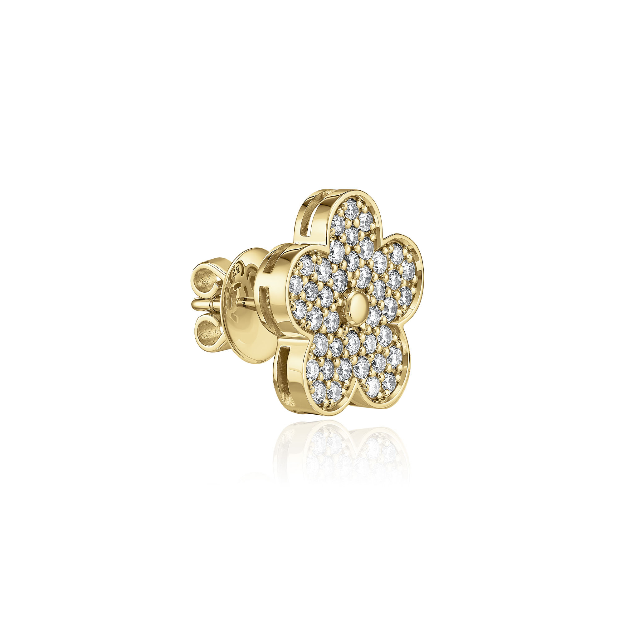 Пусета из желтого золота с бриллиантами