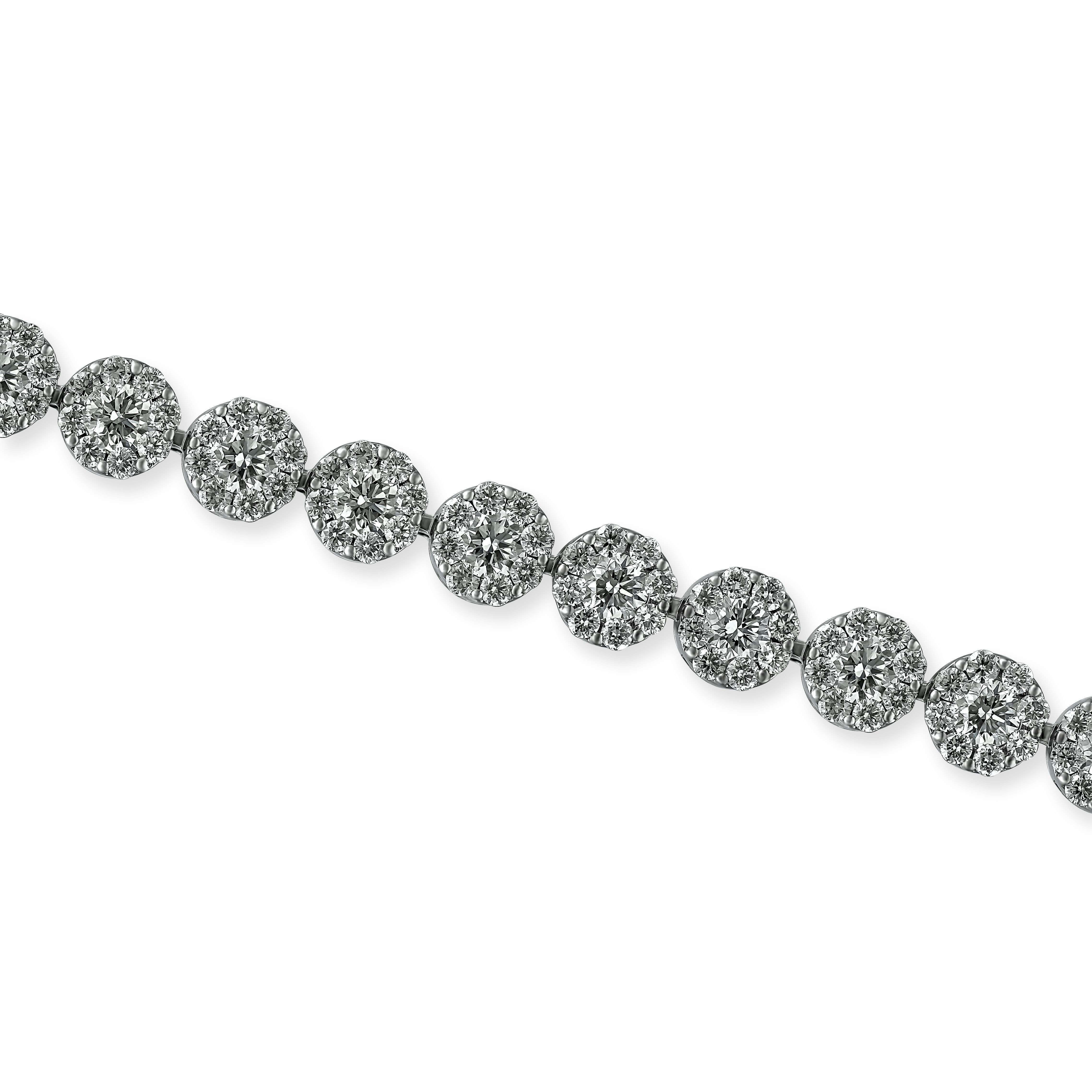 Браслет из белого золота с бриллиантами