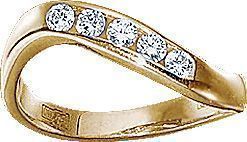 Кольцо из красного золота с бриллиантами