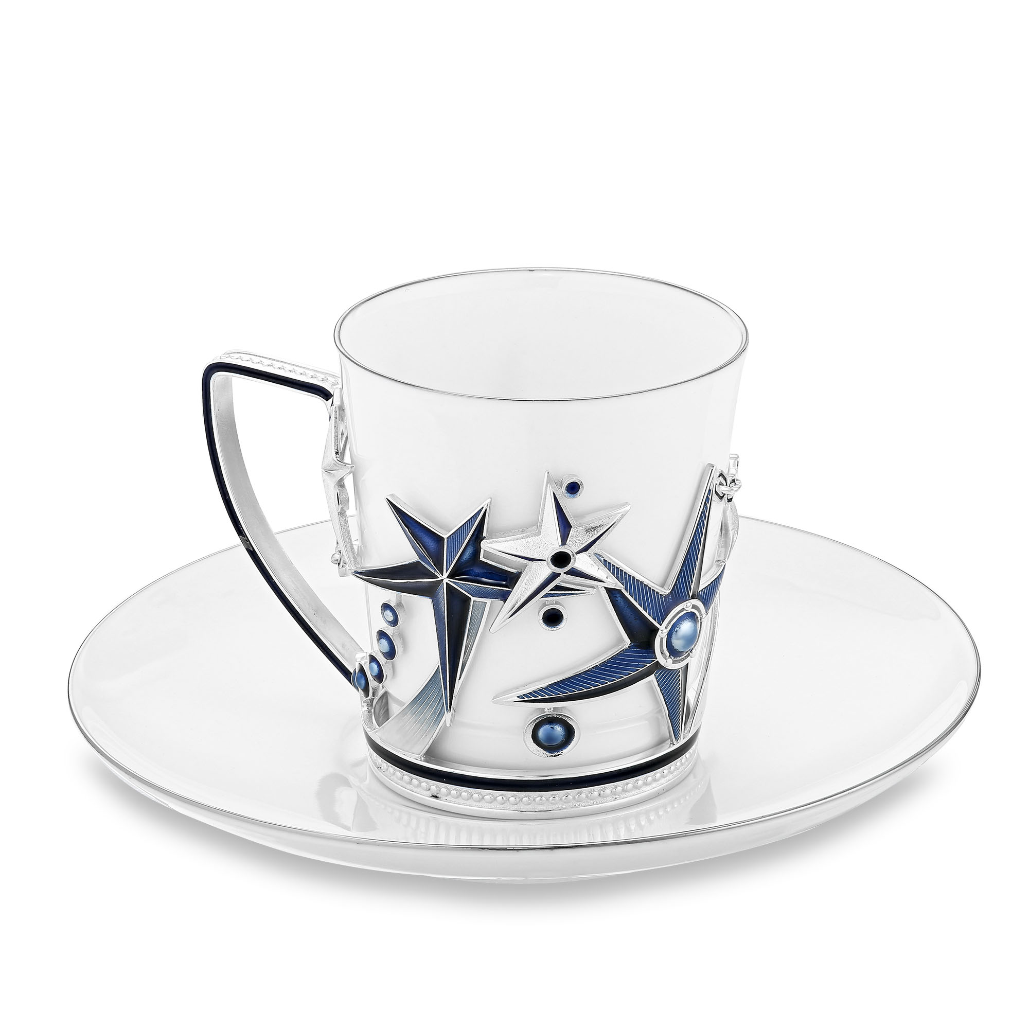 Набор кофейный из серебра 