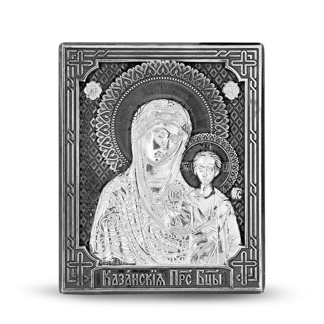 Икона «Казанская Богоматерь» из меди