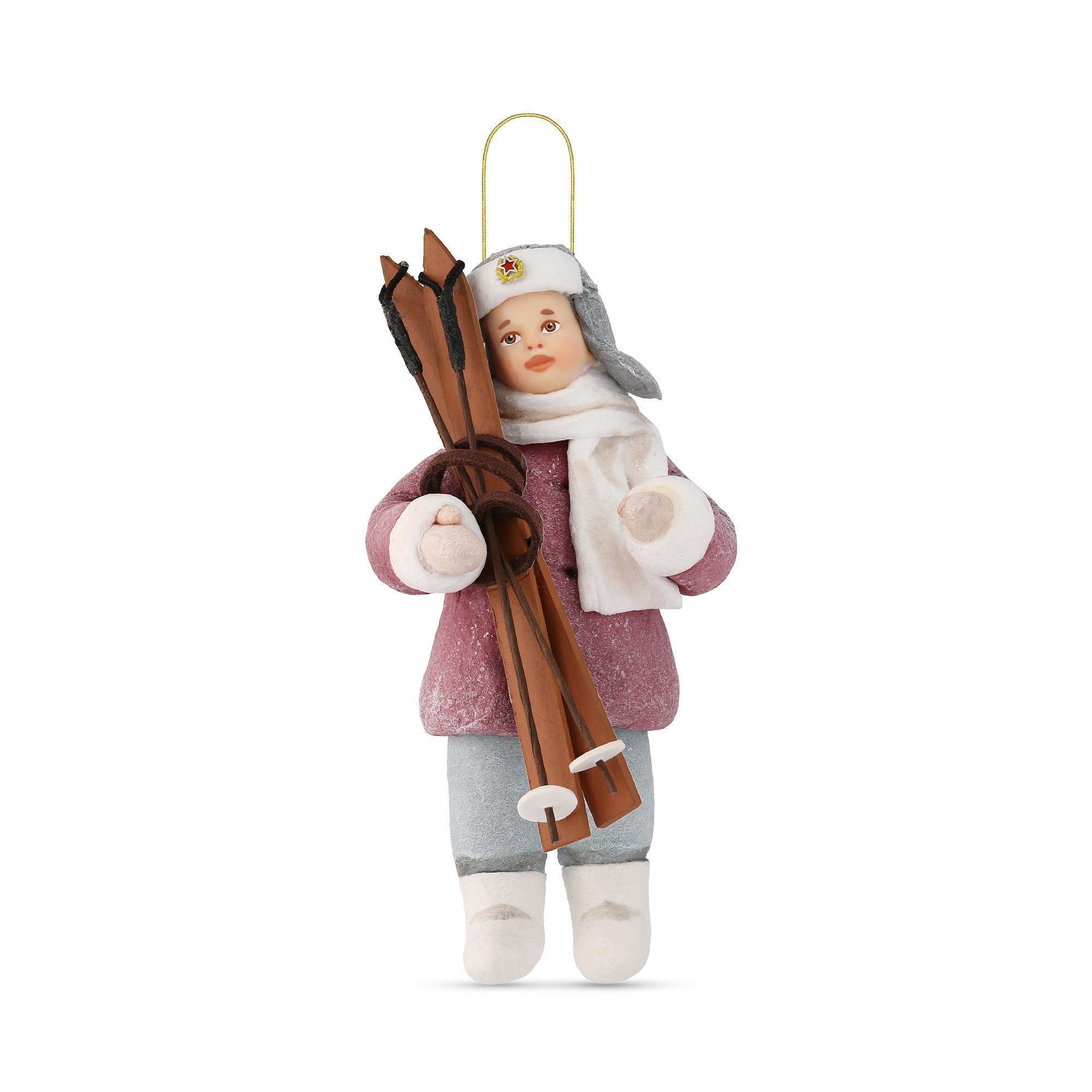 Елочная игрушка «Слава с лыжами»