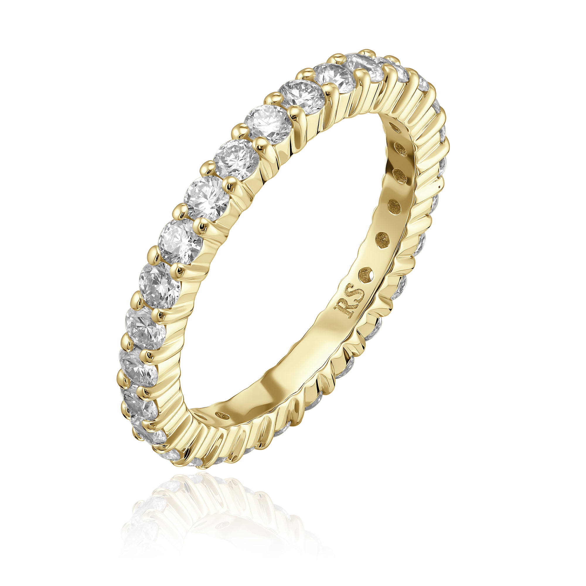 Кольцо из желтого золота с бриллиантами