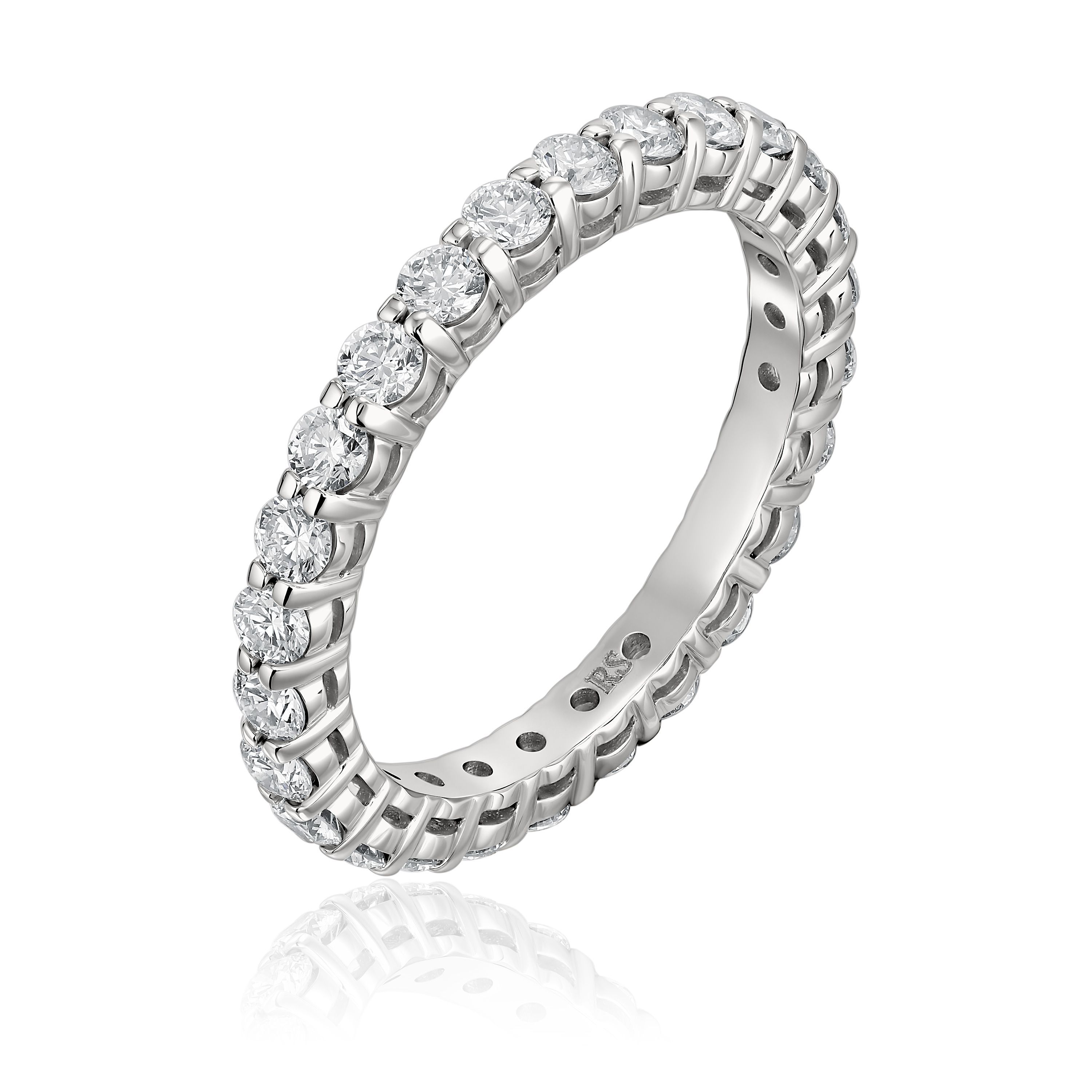 Кольцо из белого золота с бриллиантами