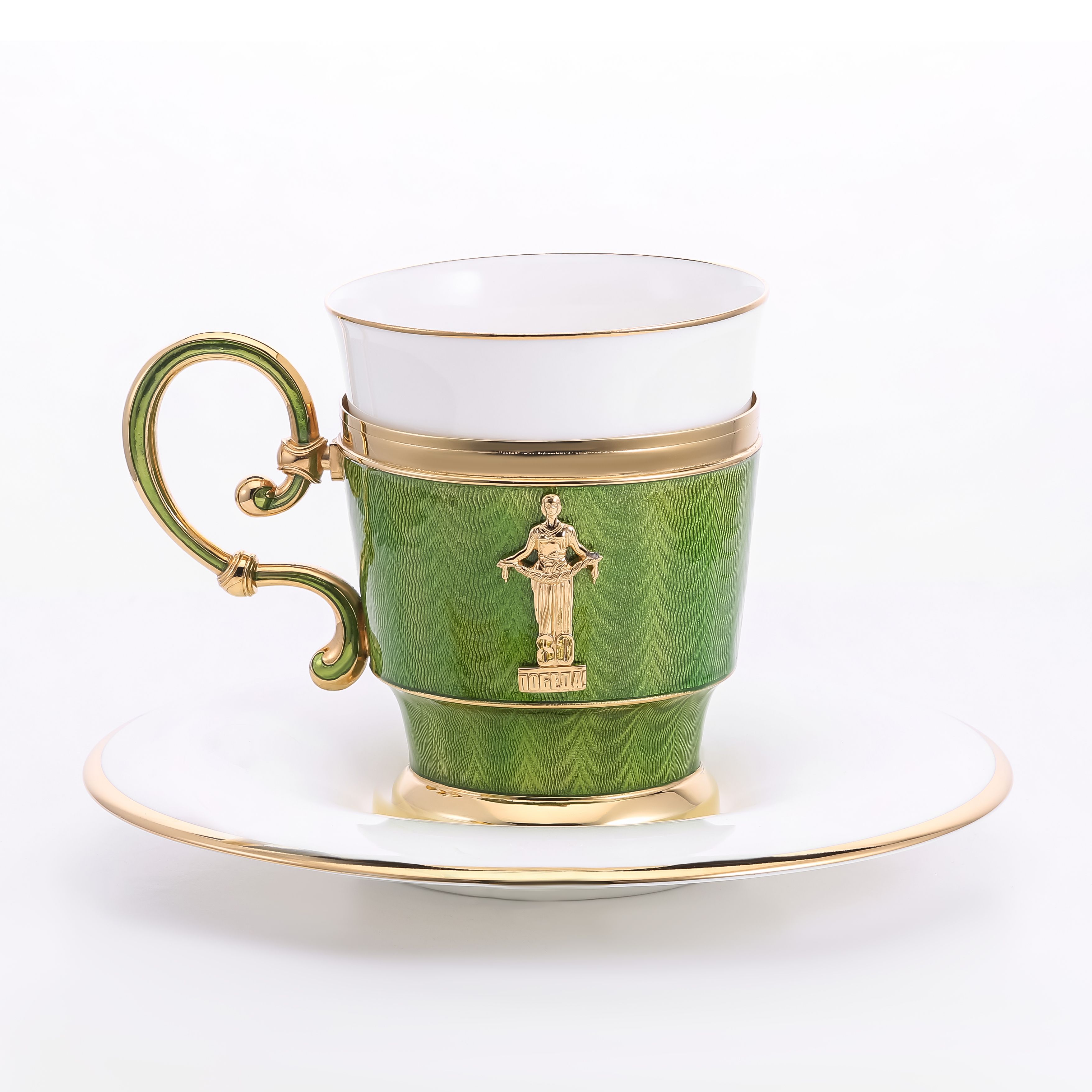 Набор чайный «80 лет Победы» из серебра
