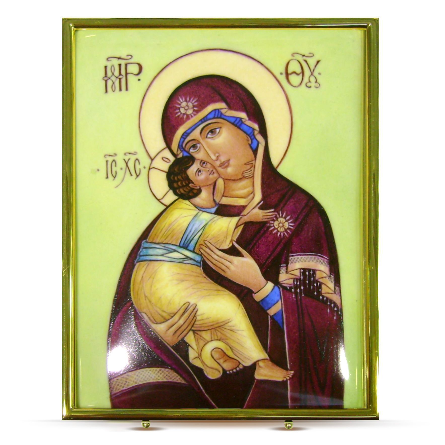 Икона «Владимирская Богоматерь» из серебра