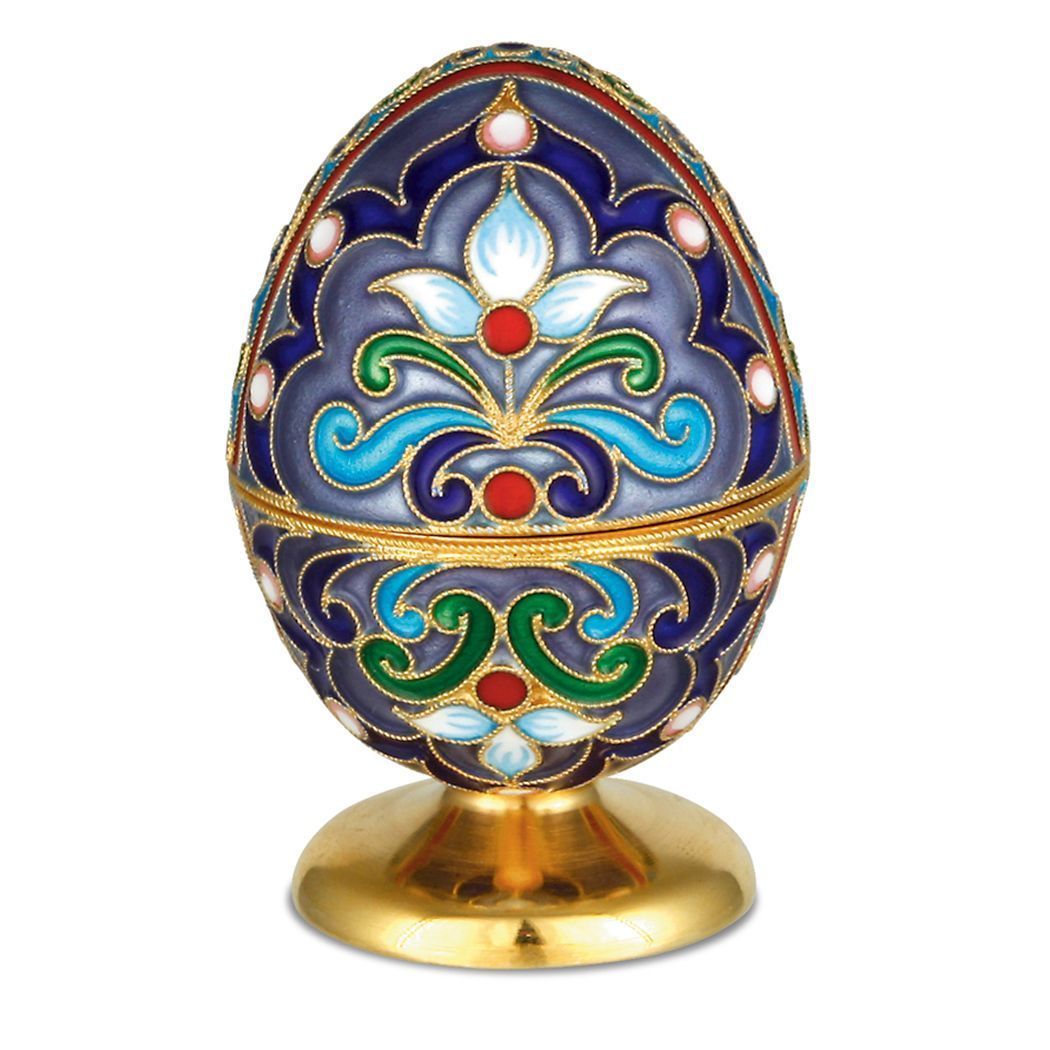 Яйцо-шкатулка из серебра