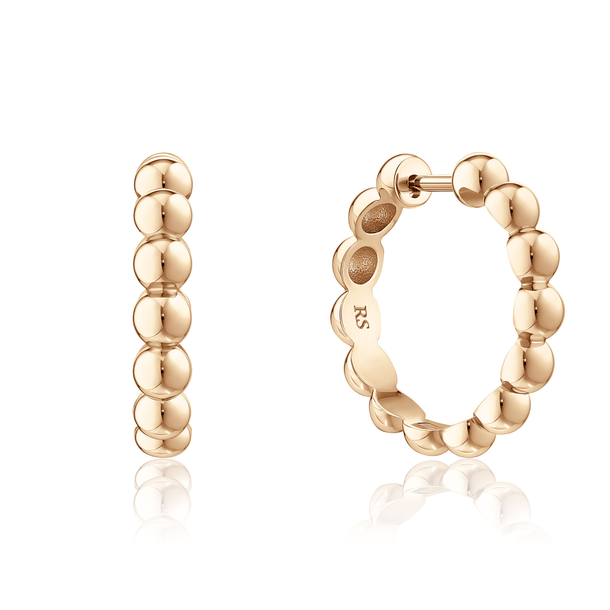 Серьги из красного золота 