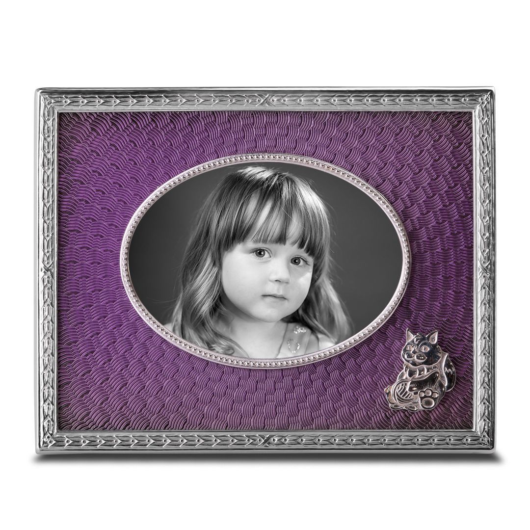 Рамка для фото детская из латуни с ювелирным стеклом