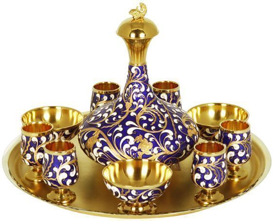 Набор для ликера из серебра