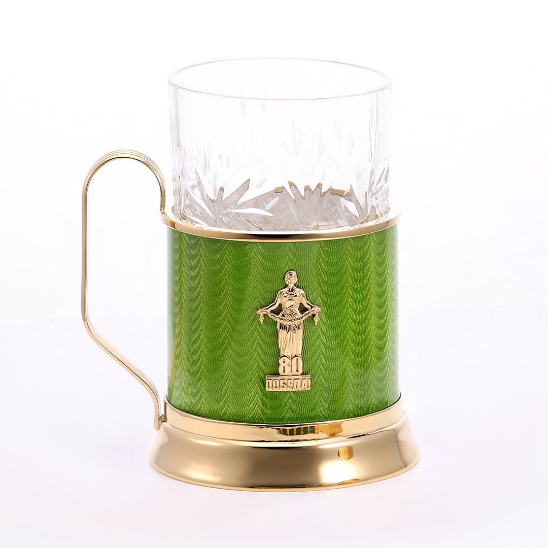 Подстаканник «80 лет Победы» из серебра