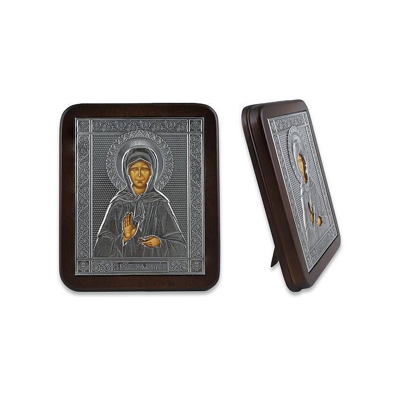 Икона «Святая Блаженная Матрона» из латуни