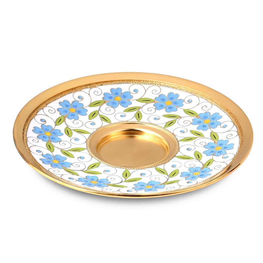 Блюдце «Ситец» из серебра