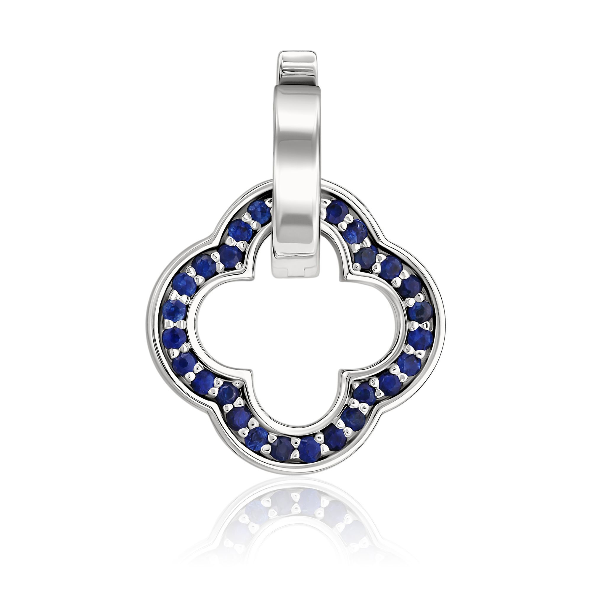 Подвеска из белого золота с сапфирами