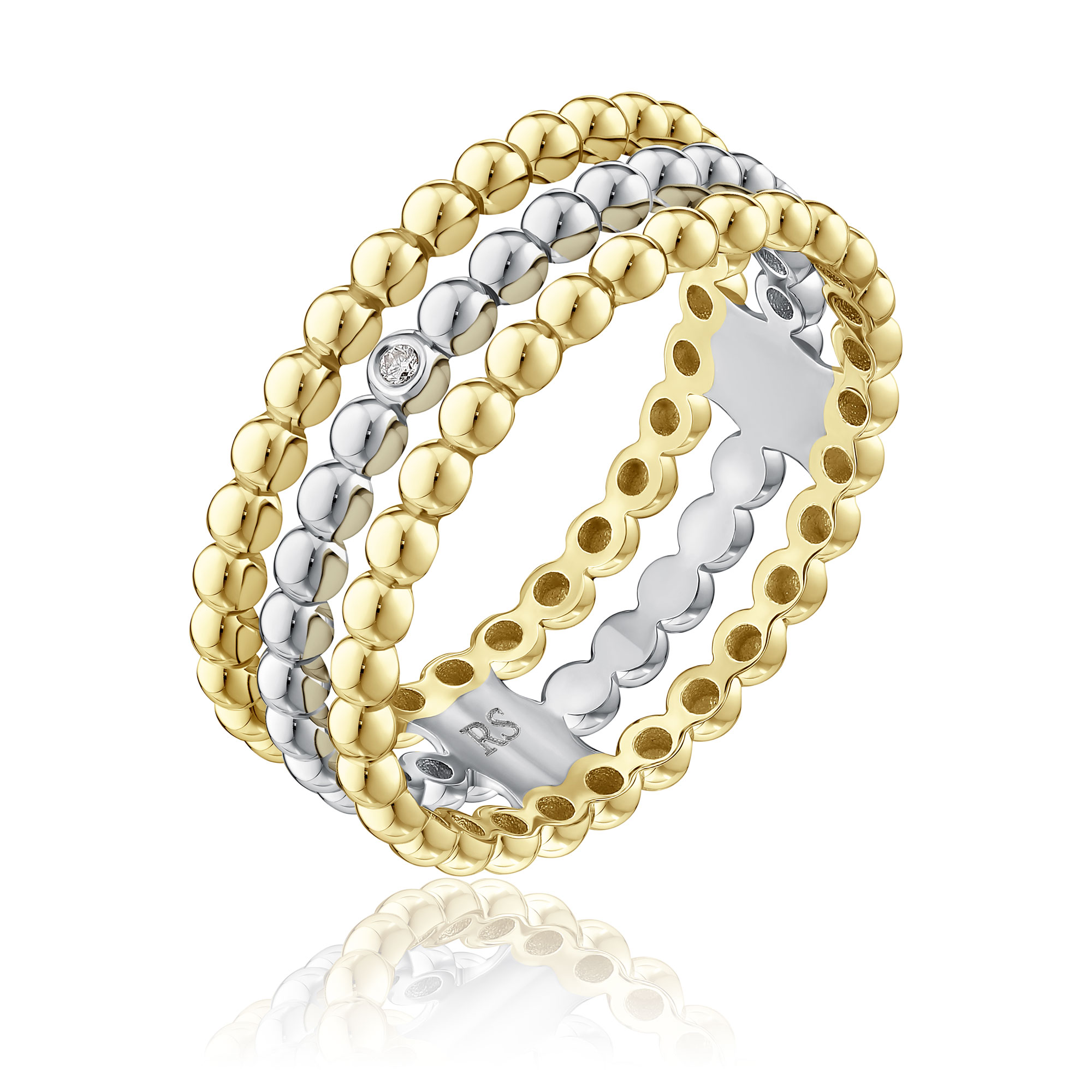 Кольцо из желтого золота с бриллиантом