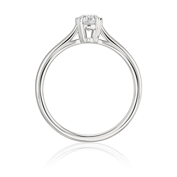 Кольцо из белого золота с бриллиантом