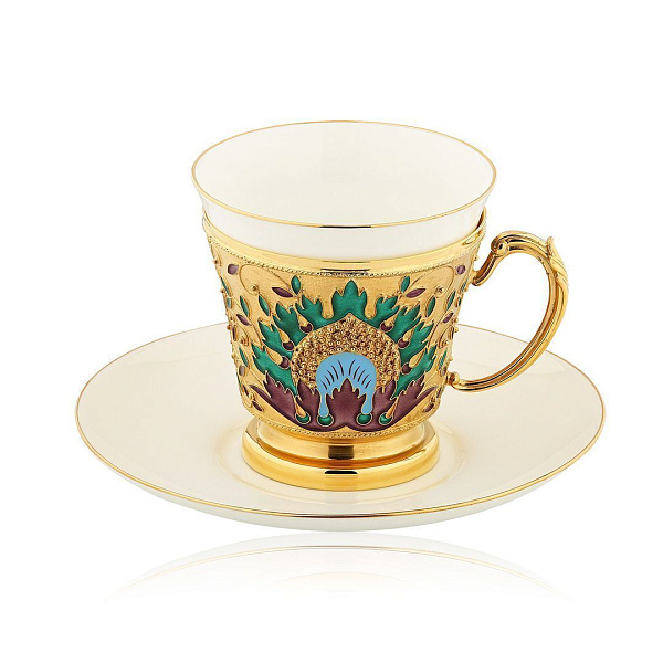 Набор чайный «Хоттабыч» из серебра 