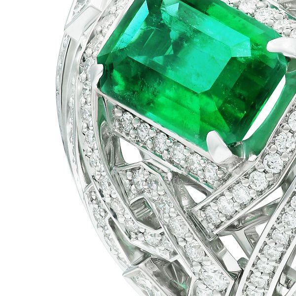 Кольцо с изумрудом 3.07 ct и бриллиантами