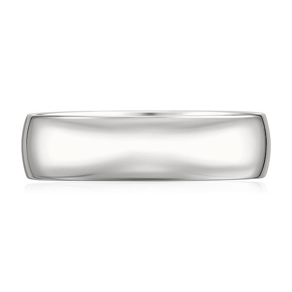 Обручальное кольцо из белого золота 