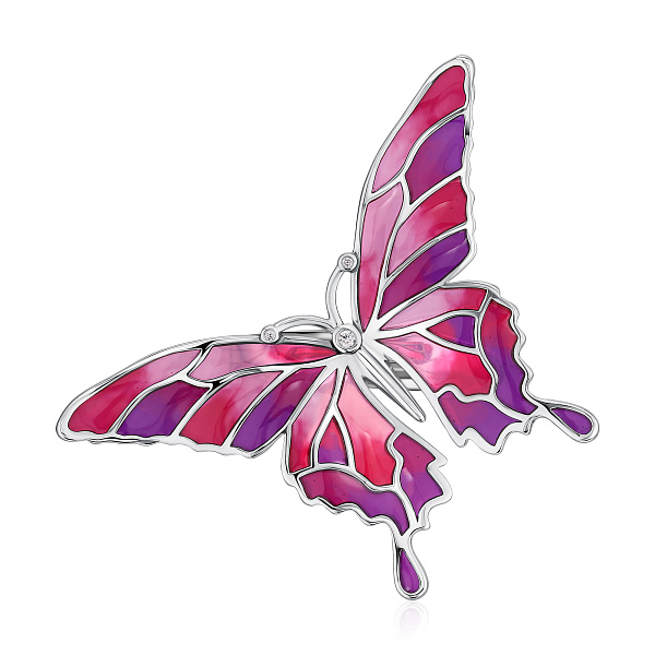 Кольцо из белого золота с бриллиантами