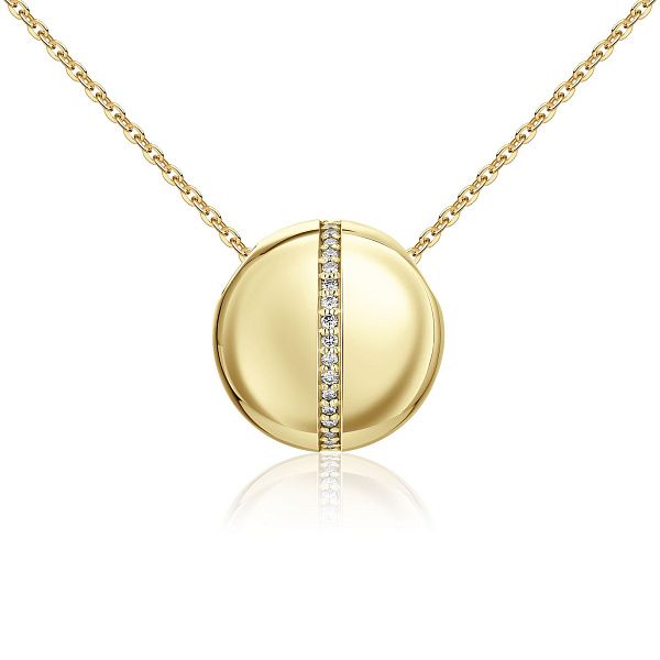 Подвеска из желтого золота с бриллиантами