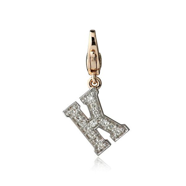 Подвеска из красного золота с бриллиантами
