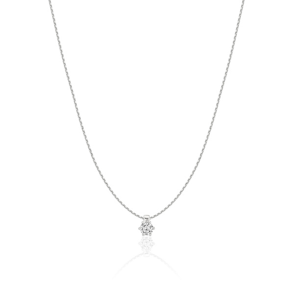Колье из белого золота с бриллиантом