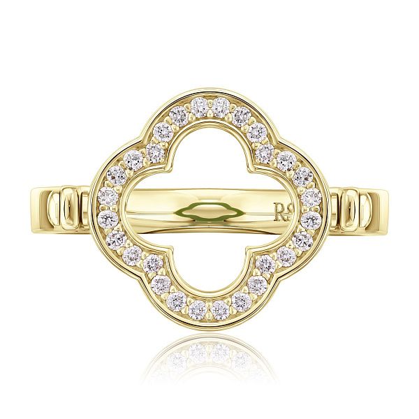 Кольцо из желтого золота с бриллиантами