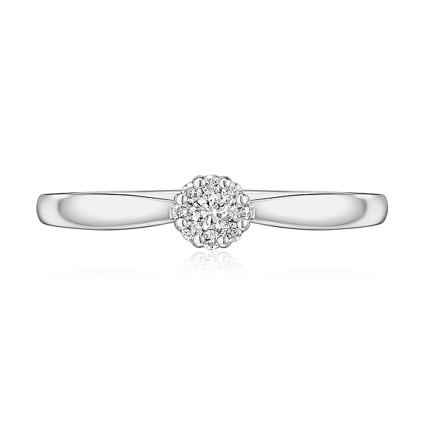 Кольцо из белого золота с бриллиантами
