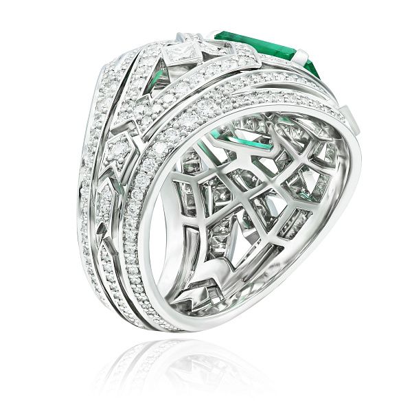 Кольцо с изумрудом 3.07 ct и бриллиантами