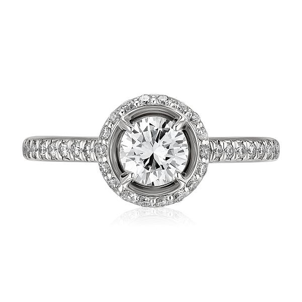 Кольцо из белого золота с бриллиантами