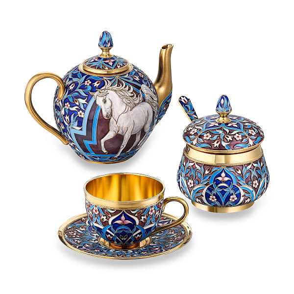 Сервиз чайный «Аравийский» из серебра