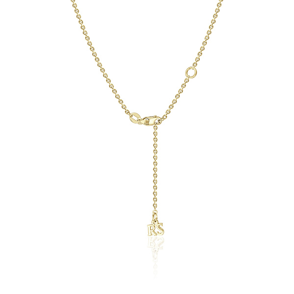 Колье из желтого золота с цитрином и бриллиантом