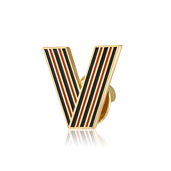 Значок «Георгиевская лента» из серебра