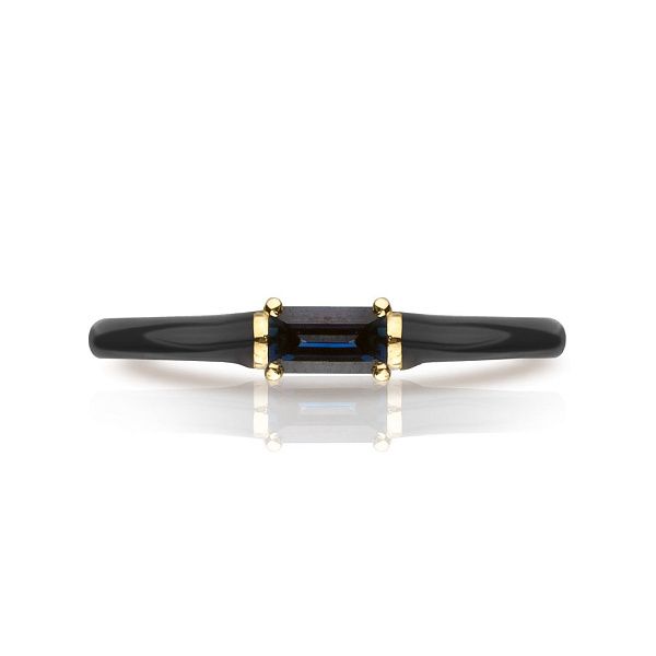 Кольцо из желтого золота с сапфиром