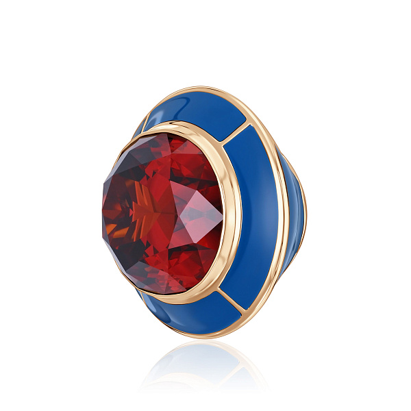 Подвеска из желтого золота с гранатом